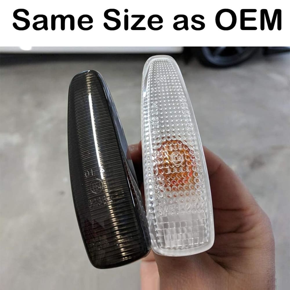 Sequential Amber LED Side Marker Light for Mitsubishi Lancer Evolution X Mirage Outlander Sport Front Side Fender Turn Signal Repeater Lamps Smoke/Clear Lens