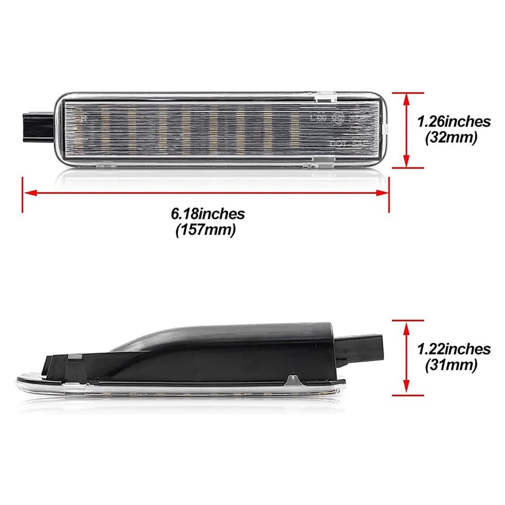 LED Courtesy Door Projector Light Replacement for 2003-2007 GM Chevy Silverado Tahoe GMC Sierra Suburban Escalade 18-SMD Led Footwell Step Light Assembly CAN-bus Error Free OEM 15021518