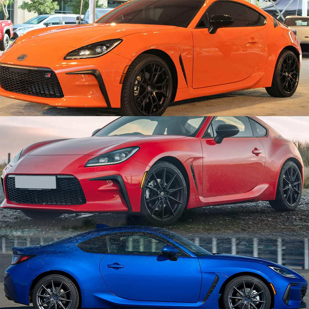 Led Side Marker Lights Replacement for 2022 2023 Subaru BRZ ZD8 2022-up Toyota GR86 ZN8 JDM Style Amber Led Front Bumper Side Marker Reflector Signal Light Kit LH RH Smoked Lens Sidemarkers