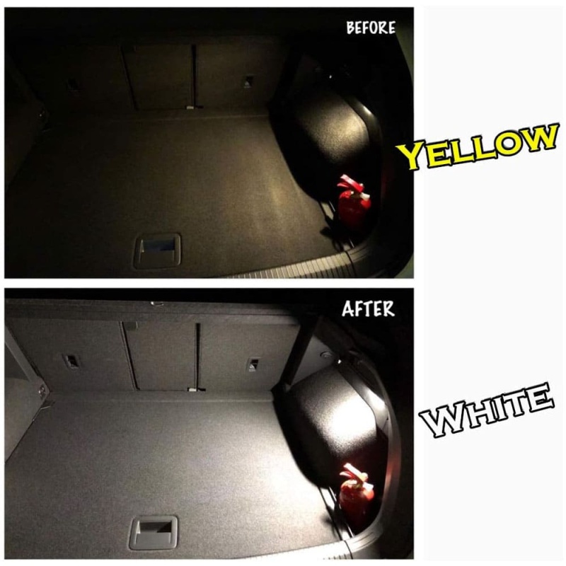 LED Luggage Trunk Lamp Interior Dome Light for VW Ecos Golf MK4 MK5 MK6 Mk7 Jetta Passat B7 B6 CC Scirocco Polo Touran White 18SMD Car Compartment Lamp