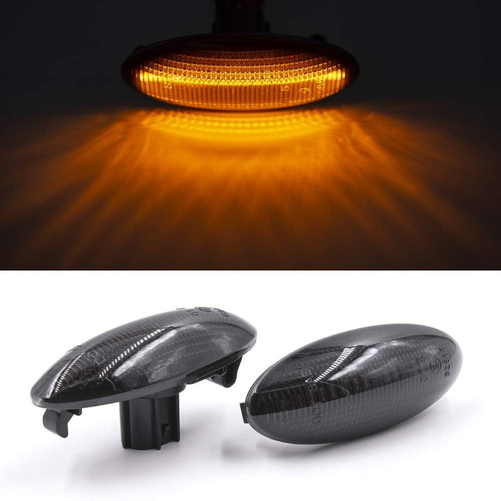 LED Front Fender Marker Lights Dynamic LED Side Markers Replacement for Toyota RAV4 Corolla Auris Yaris OEM Fit Turn Signal Repeater Lamps