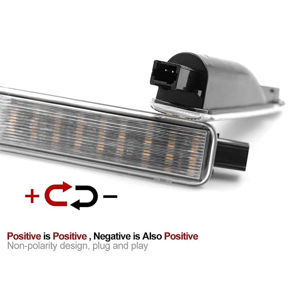LED Courtesy Door Projector Light Replacement for 2003-2007 GM Chevy Silverado Tahoe GMC Sierra Suburban Escalade 18-SMD Led Footwell Step Light Assembly CAN-bus Error Free OEM 15021518