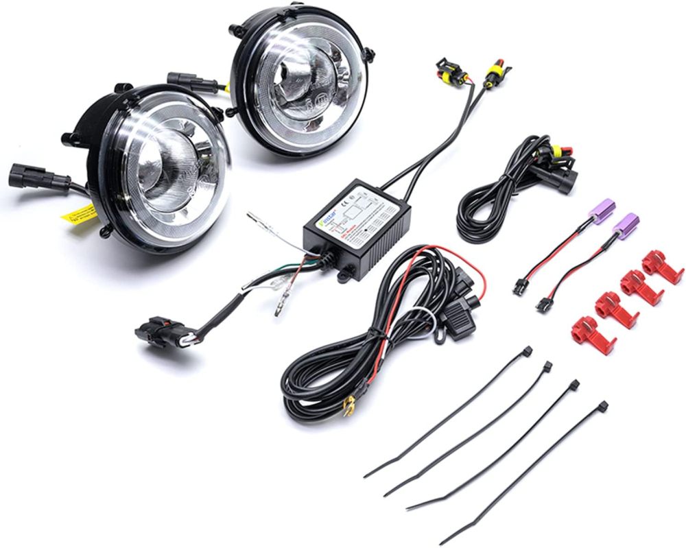Mini DRL Daytime Running Light Halo Ring LED Fog Lamp Kit For Mini Cooper R55 R56 R58 R60 Countryman R61 Paceman Super Bright Led Driving Lamps