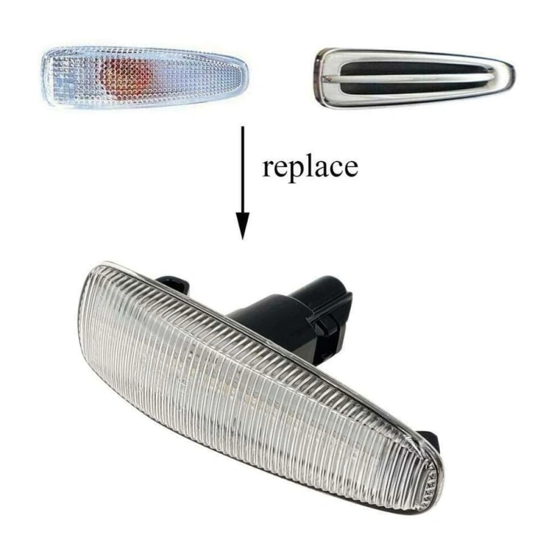 Sequential Amber LED Side Marker Light for Mitsubishi Lancer Evolution X Mirage Outlander Sport Front Side Fender Turn Signal Repeater Lamps Smoke/Clear Lens