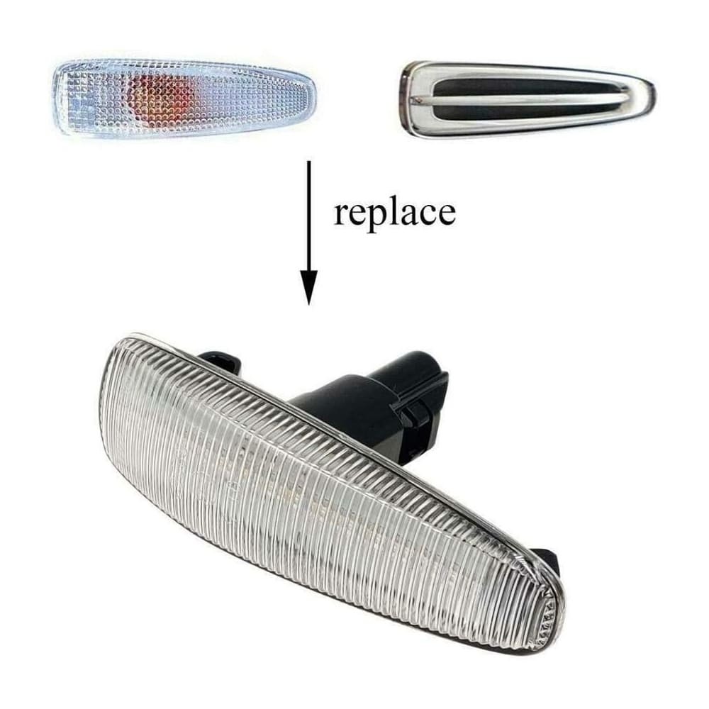Sequential Amber LED Side Marker Light for Mitsubishi Lancer Evolution X Mirage Outlander Sport Front Side Fender Turn Signal Repeater Lamps Smoke/Clear Lens
