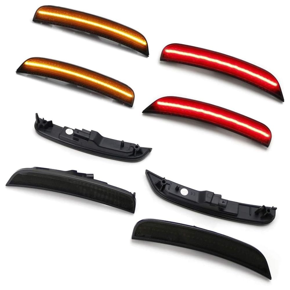 LED Side Marker Lights for Chrysler 300 2015 2016 2017 2018 2019 2020 2021 2022 2023 Amber Red Marker Lights Smoke/Clear Lens