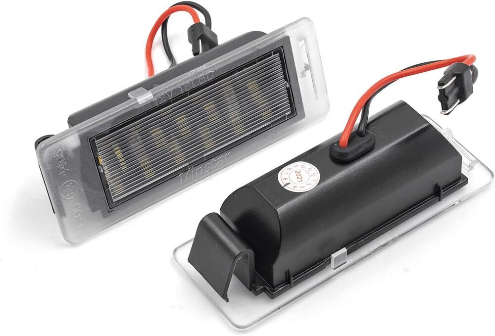 LED License Plate Light Assembly for 2014-2019 Chevy Corvette C7 Impala SS Traverse, 2011-2019 Cadillac CTS XTS SRX, OEM Replacement 6000K Xenon White