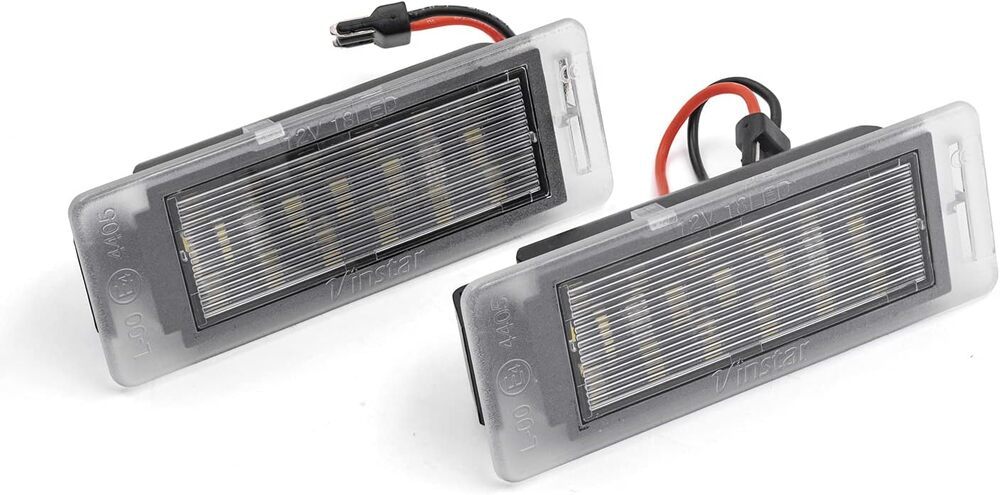 LED License Plate Light Assembly for 2014-2019 Chevy Corvette C7 Impala SS Traverse, 2011-2019 Cadillac CTS XTS SRX, OEM Replacement 6000K Xenon White