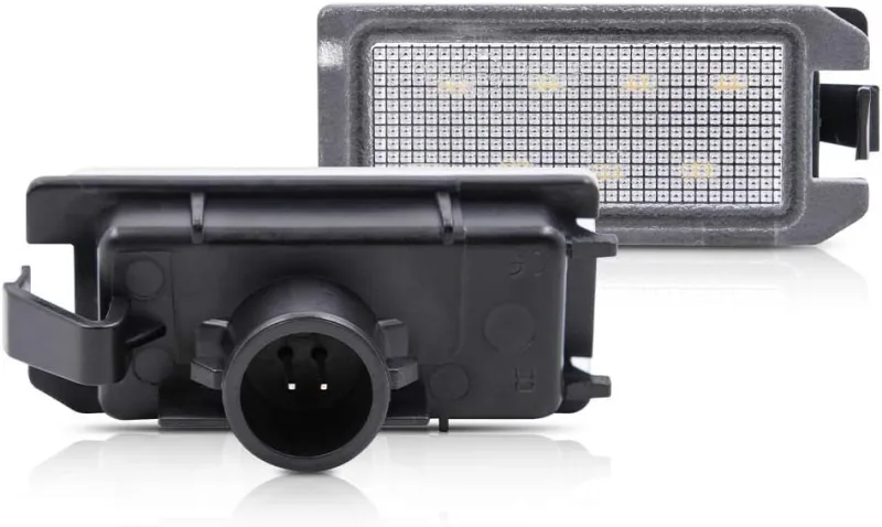LED License Plate Light Assembly for Fiat 500 2013-2019, OEM Replacement 6000K Xenon White 8-SMD Error Free Led Tag Lights
