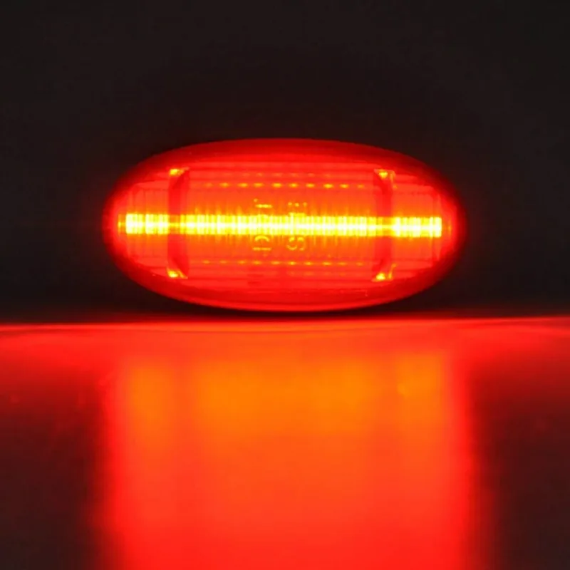 Wheel Fender Side Marker Lights for Ford F250 F350 F450 F550 Super Duty 2011-2020 up Amber Red Rear Bed Fender Side Markers Smoked Lens