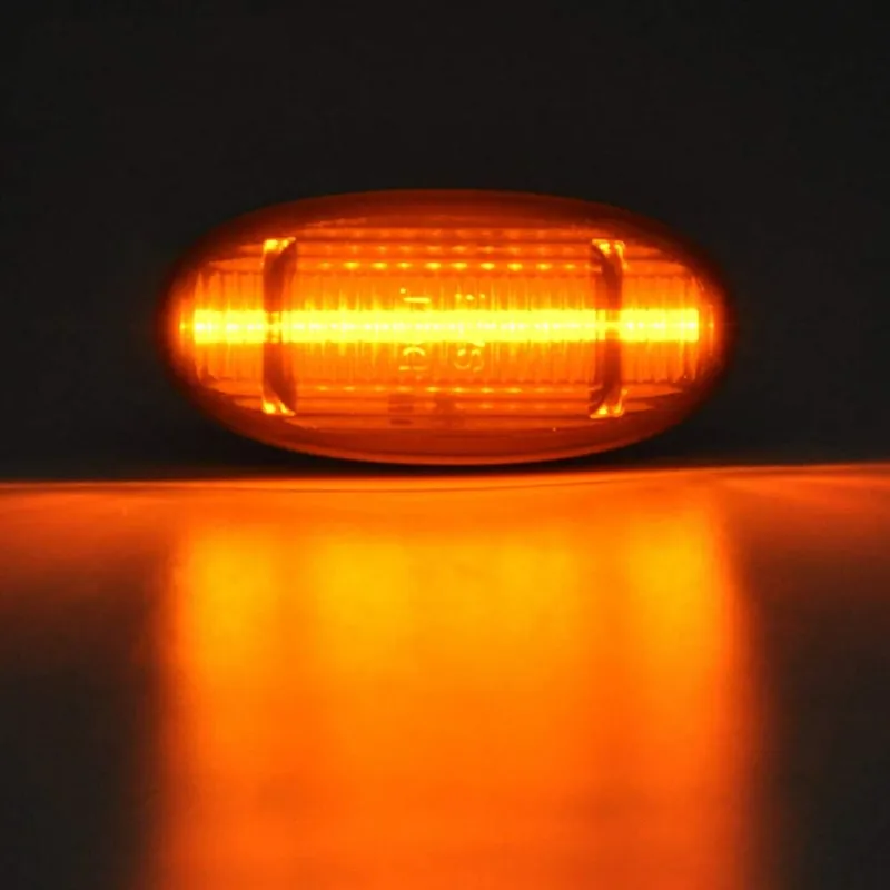 Wheel Fender Side Marker Lights for Ford F250 F350 F450 F550 Super Duty 2011-2020 up Amber Red Rear Bed Fender Side Markers Smoked Lens
