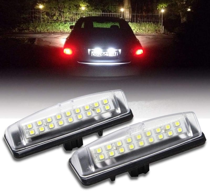 LED License Plate Light for Toyota Lexus LED Replacement Bulbs for Car Toyota Camry Aurion Prius Avensis Verso Lexus Is200/300 White Rear Tag Lamp