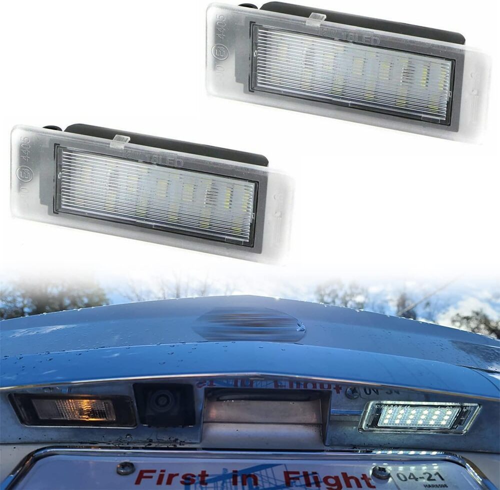 LED License Plate Light Assembly for 2014-2019 Chevy Corvette C7 Impala SS Traverse, 2011-2019 Cadillac CTS XTS SRX, OEM Replacement 6000K Xenon White