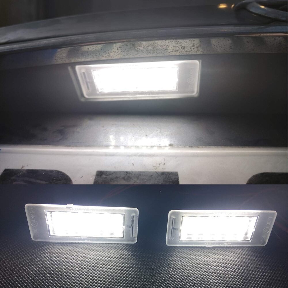 LED License Plate Light Assembly for 2014-2019 Chevy Corvette C7 Impala SS Traverse, 2011-2019 Cadillac CTS XTS SRX, OEM Replacement 6000K Xenon White