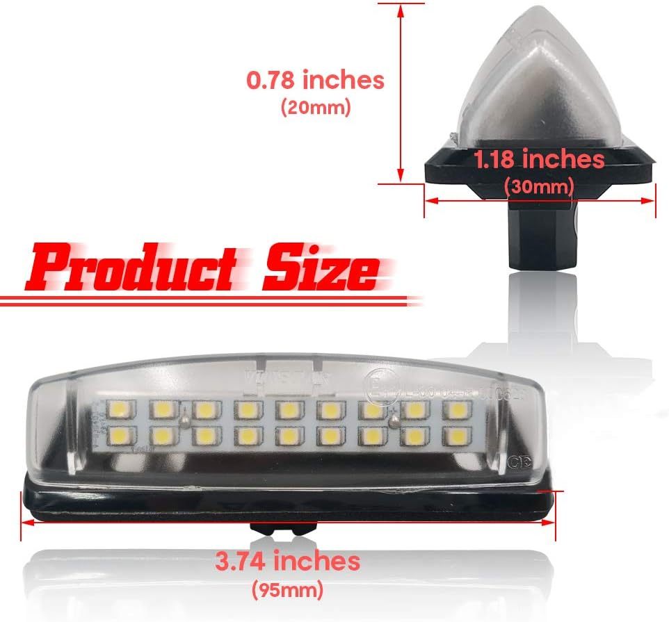 LED License Plate Light for Toyota Lexus LED Replacement Bulbs for Car Toyota Camry Aurion Prius Avensis Verso Lexus Is200/300 White Rear Tag Lamp