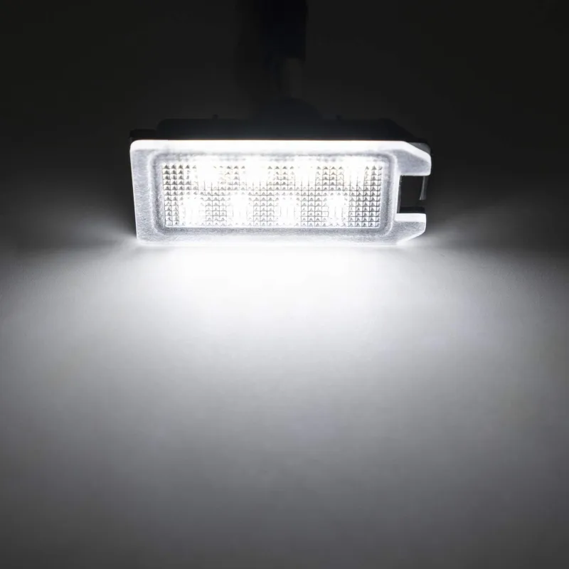 LED License Plate Light Assembly for Fiat 500 2013-2019, OEM Replacement 6000K Xenon White 8-SMD Error Free Led Tag Lights