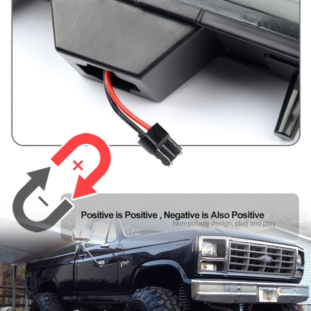 Led Side Marker Lights Replacement for 1980-1986 Ford Bronco F150 F250 F350 Amber Led Front Fender Side Marker Turn Signal Lights Kit Smoke Lens