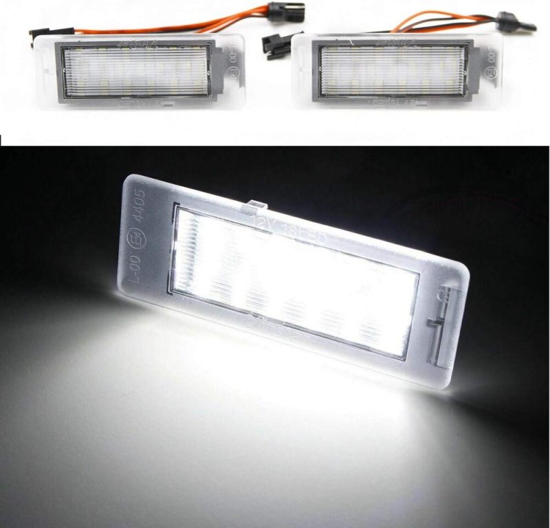 LED License Plate Light Assembly for 2014-2019 Chevy Corvette C7 Impala SS Traverse, 2011-2019 Cadillac CTS XTS SRX, OEM Replacement 6000K Xenon White