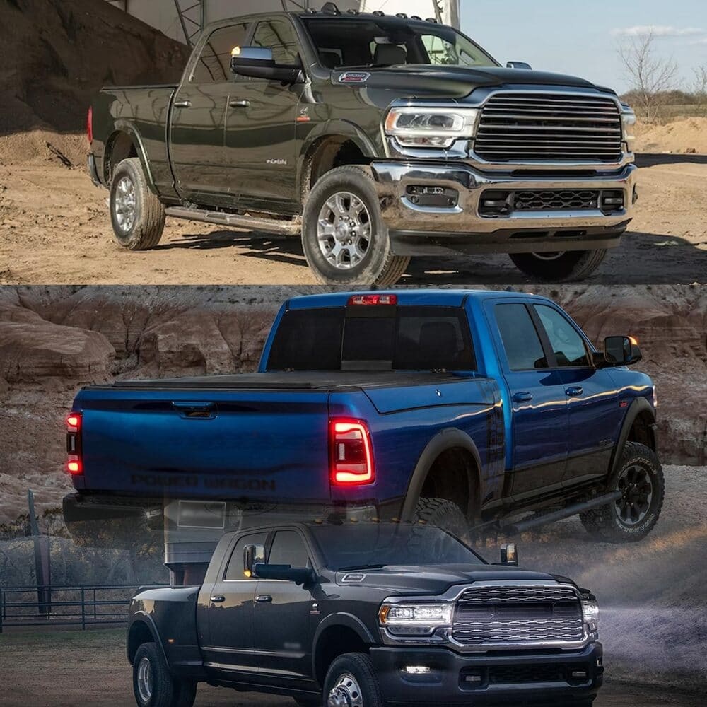 LED Side Mirror Turn Signal Lights Replacement for 2021-2023 Ram 1500 2019-2022 RAM 2500 3500 Pickup, Amber Towing Mirror Switchback White Parking Lamp Assembly Pair Smoked/Clear Lens 68460762AA 68460763AA