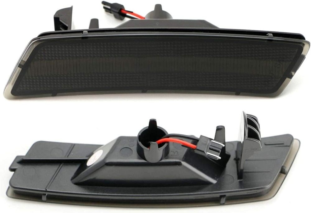Amber Front Bumper Led Side Marker Lights Compatible with 12-19 VW Beetle 18-up VW Ti-guan, Smoked Lens Replace OEM Sidemarker Lamps