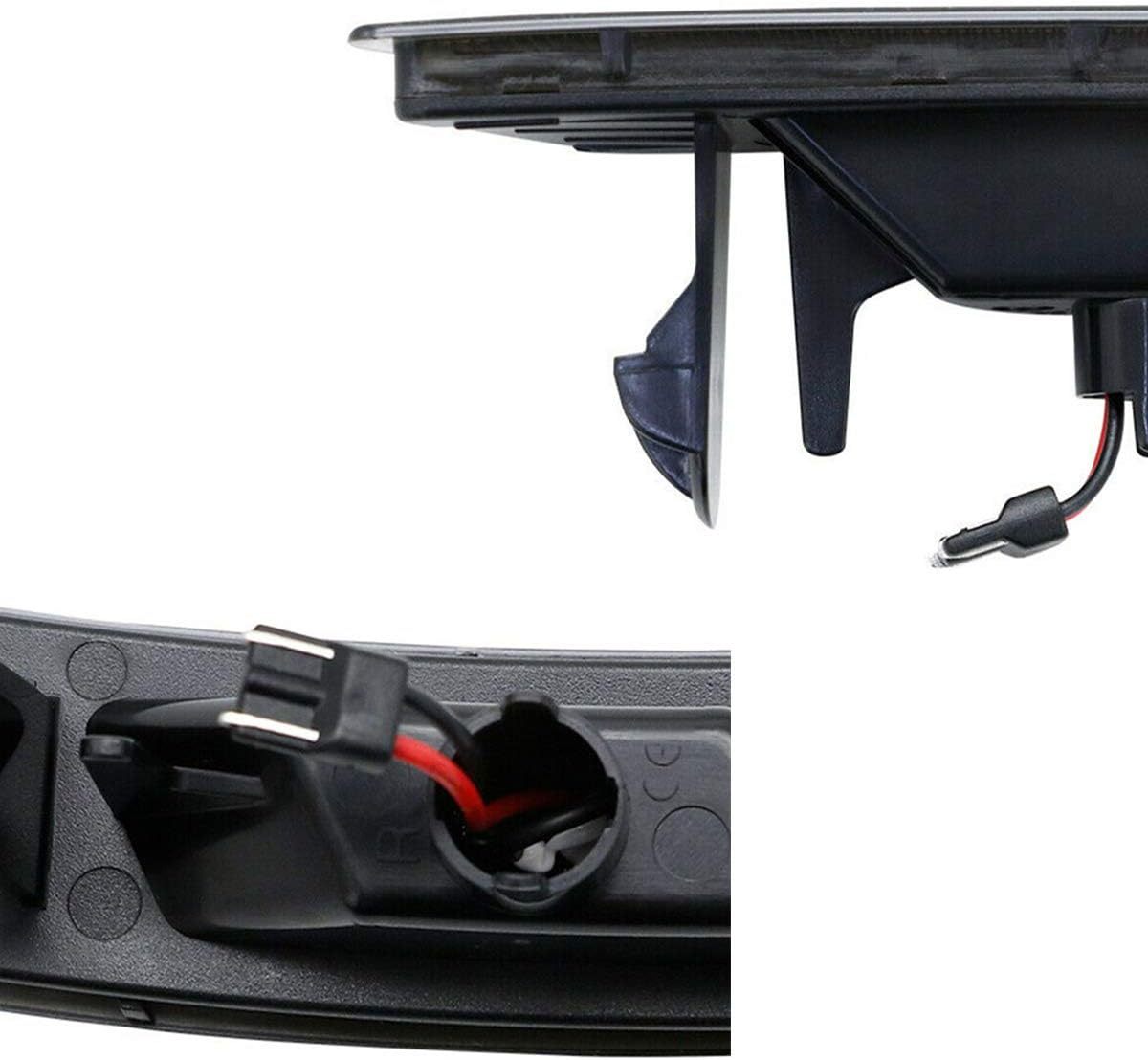 Amber Front Bumper Led Side Marker Lights Compatible with 12-19 VW Beetle 18-up VW Ti-guan, Smoked Lens Replace OEM Sidemarker Lamps