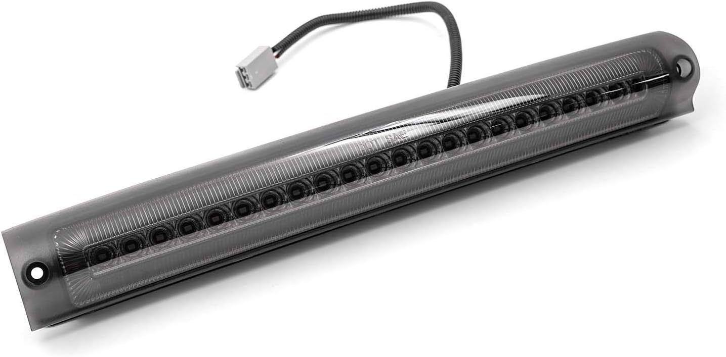 NSLUMO Led Third Brake Light Replacement for 1997-2003 F150 F250 2000-2005 F'ord Excursion Euro Smoked Lens Red LED Strobe 3rd Brake Center High Mount Stop Lamp White Cargo Light Kit OEM FO2890102