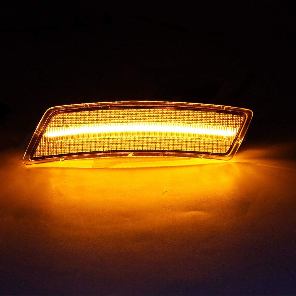 Amber Front Bumper Led Side Marker Lights Compatible with 12-19 VW Beetle 18-up VW Ti-guan, Smoked Lens Replace OEM Sidemarker Lamps
