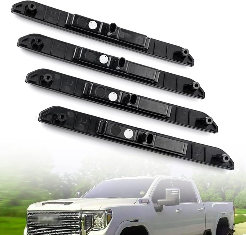 NSLUMO Led Side Marker Lights Replacement for 2020 2021 2022 GMC Sierra 2500HD 3500HD Pickup White Front Rear Side Markers Left Right Fender OEM Fit Sidemarker Lamps Kit Euro Smoked Lens