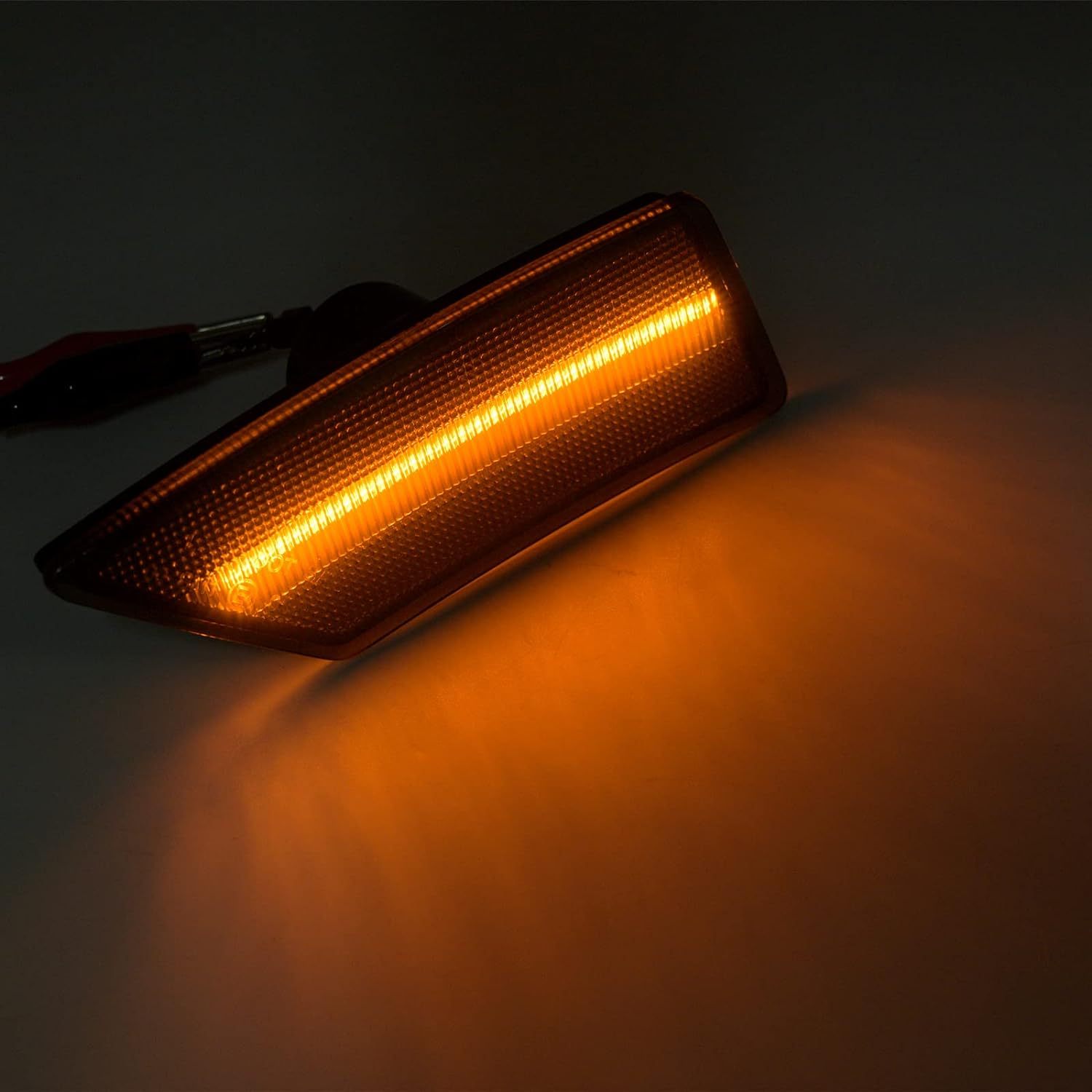 NSLUMO Led Side Marker Lights for 2019 2020 2021 F-ord Ranger Led Side Repeater Lamp Smoked Lens Amber LED Front Bumper Side Markers Assembly Oem Sidemarker Replacement