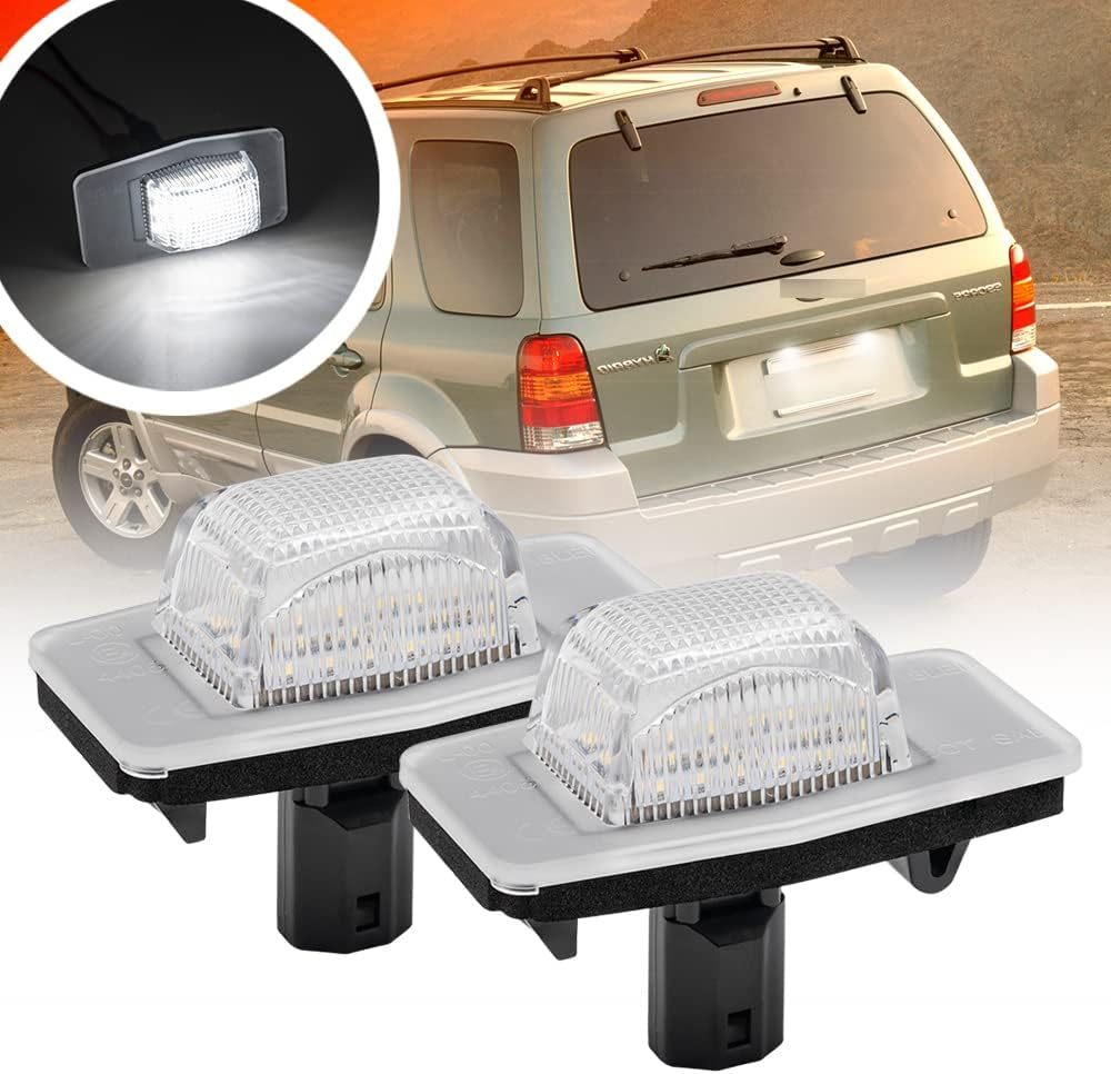 NSLUMO Escape Led License Plate Bulb Car Led Number Plate Rear Tail Light Kit For F'ord Escape 2001-2007 Mercury Mariner 2005-2007 License Plate Frame Light