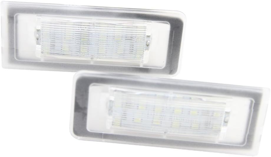 TT Led License Plate Lights Rear Tag OEM Replacement Number Lamp Assembly for Aud TT 8N 1999-2006 Xenon White Light Bulbs