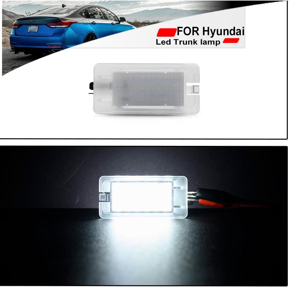NSLUMO Led Luggage Compartment Light Replacement for 2006-2023 Hyundai Sonata Elantra Kia Forte Optima K5 6000K 18-SMD White Trunk Interior Lamp Bulb OEM Fit