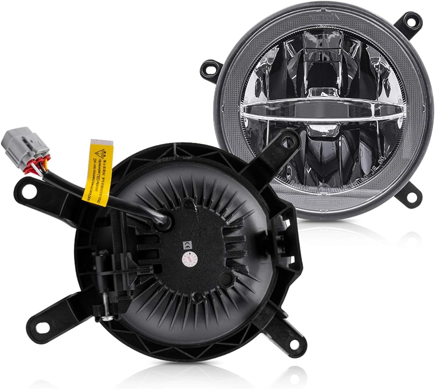 NSLUMO Mus-tang DRL Led Fog Light Kit LED Halo Fog Lights Daytime Running Driving Lamp for 2005-2009 Mus-tang GT Center Opening Grille Halo DRL Led Round Fog Lights Super Bright
