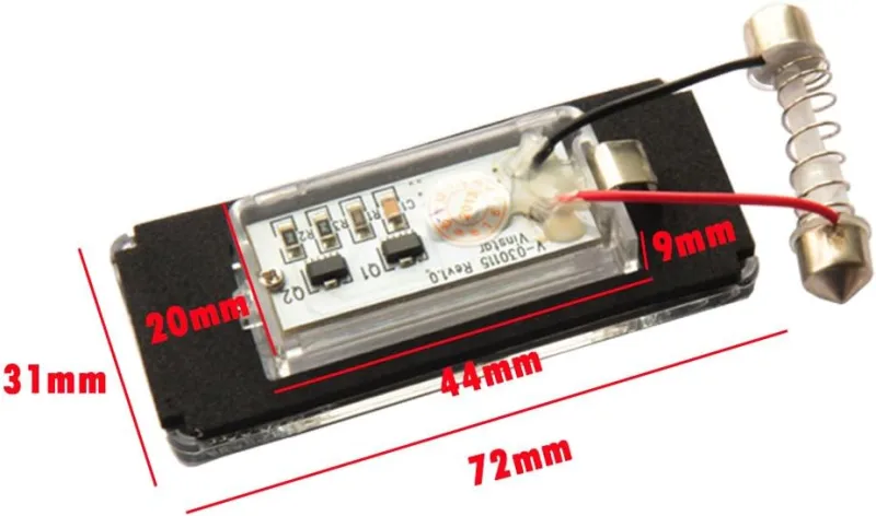 NSLUMO LED Rear License Plate Light Bulb Assembly Directly Fit Replacement for 2006-2014 2nd Gen MINICooper R56 R57 R58 Coupe R59 Roadster