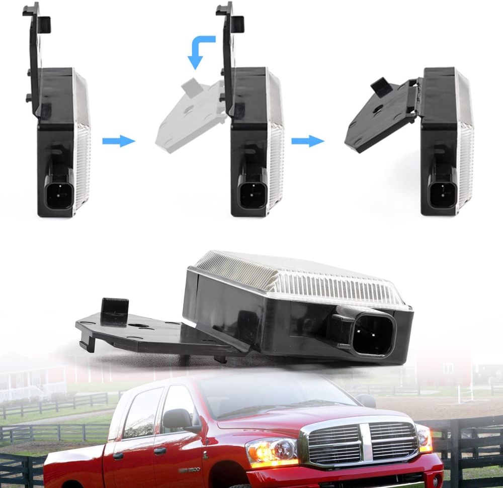 NSLUMO LED Under Hood Light & Harness Assembly Compatible w/ 2009-2018 Dodge Ram 1500 2500 3500 Pickup Truck, 6000K 30-SMD White Led Hood Engine Compartment Lamp Kit OEM ‎68395126AA