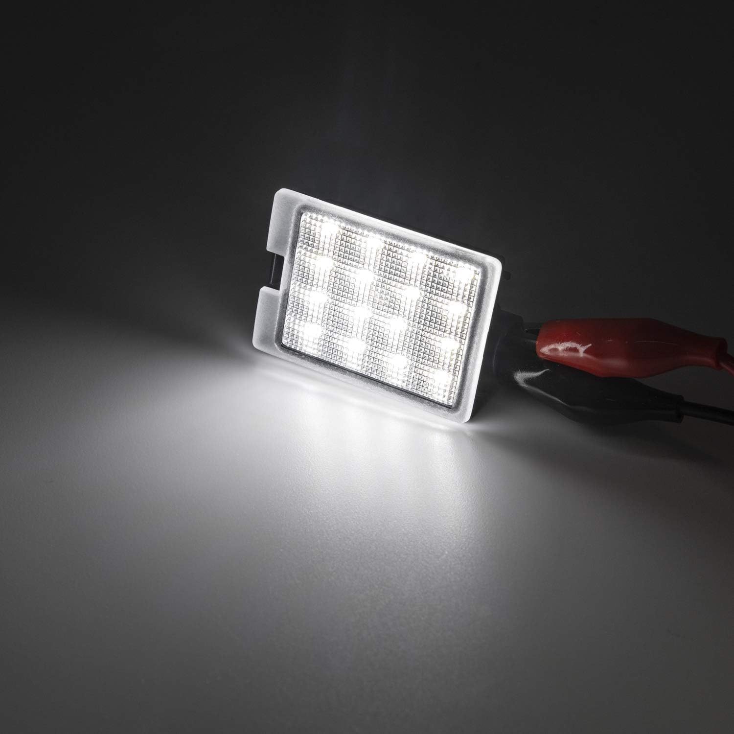NSLUMO LED License Plate Light Assembly Compatible with Dodge Durango 2014-2020, OEM Fit Replacement Xenon White 18-SMD Number Plate Led Tag Lights