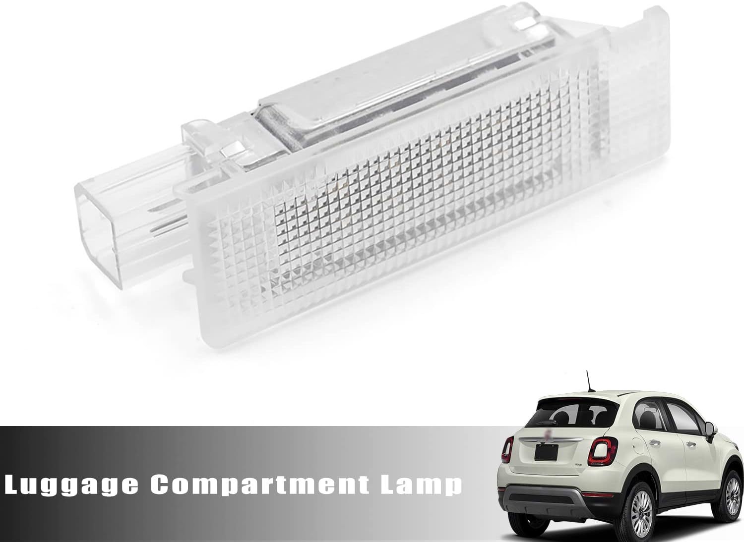 NSLUMO Led Luggage Compartment Light Replacement for 14-19 Fiat 500 16-21 Fiat 500x, 6000K 18-SMD White Trunk Interior Courtesy Lamp Bulb OEM Fit Room Cargo Light