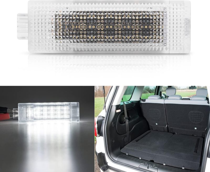 NSLUMO Led Luggage Compartment Light Replacement for 14-19 Fiat 500 16-21 Fiat 500x, 6000K 18-SMD White Trunk Interior Courtesy Lamp Bulb OEM Fit Room Cargo Light