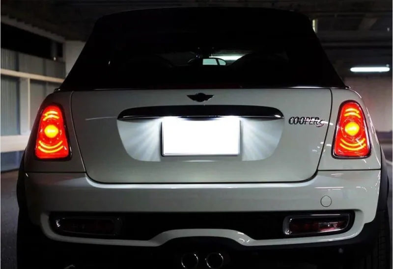 NSLUMO LED Rear License Plate Light Bulb Assembly Directly Fit Replacement for 2006-2014 2nd Gen MINICooper R56 R57 R58 Coupe R59 Roadster