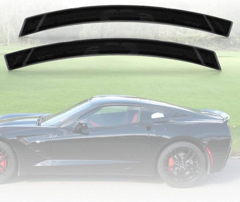 NSLUMO Led Rear Side Marker Lights for Chevy C7 Corvette 2014-2019 Smoked Lens Rear Red C7 Side Marker Strip Lights Replace OEM Sidemarker