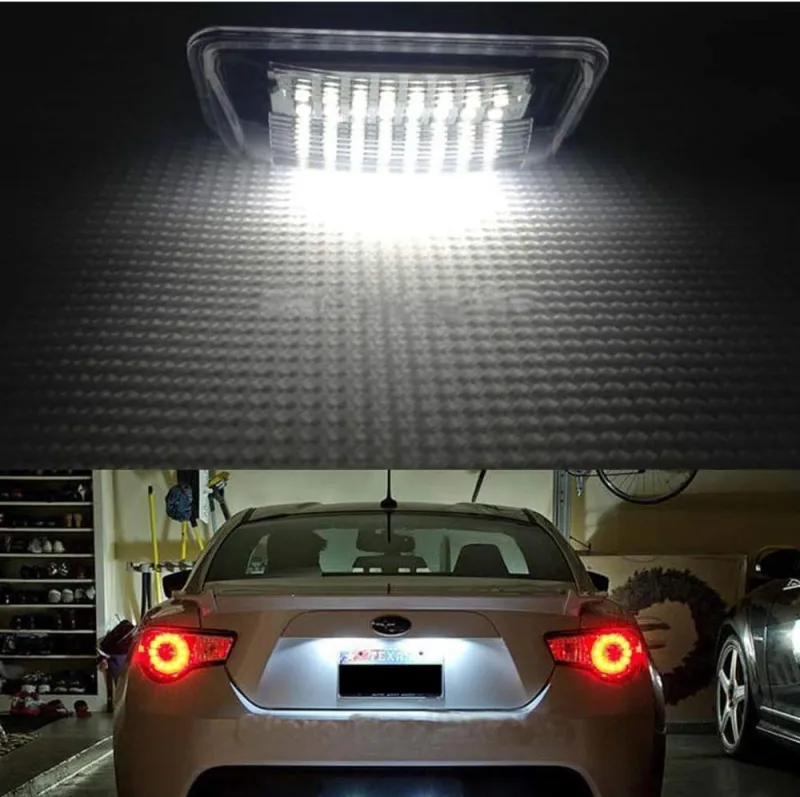 NSLUMO LED License Plate Light for Su'baru BRZ Led Number Plate Lamp Rear Registration Tail License Plate Light Bulb OEM Fit for Su'baru BRZ WRX To'yota 86 GT86 FT86 S'cion FR-S (FT-86 Su'baru)