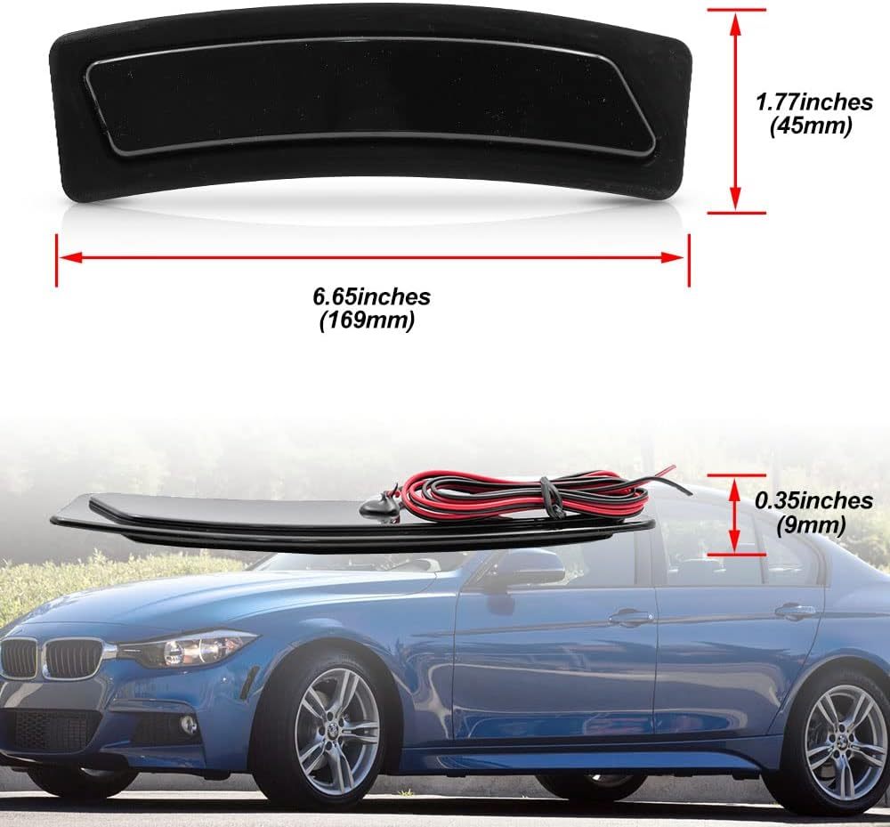 Led Bumper Reflector Side Marker Lights Compatible w/ 2016-2018 B-M-W F30 LCI 3 Series 320i 2014-2019 F32 4 Series 428i 430i 435i F36 Gran Coupe White Led Front Side Signal Repeater Lamps Smoked Lens