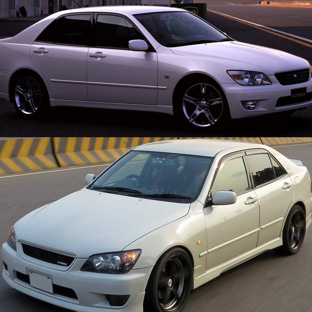 NSLUMO White Led Side Marker Lights for Le'xus IS300 IS200 Altezza SXE10 JCE10 2000-2005 Clear Lens Side Lights Housing w/Xenon White T10 5-SMD LED Bulbs OEM Sidemarker Lamps Replacement
