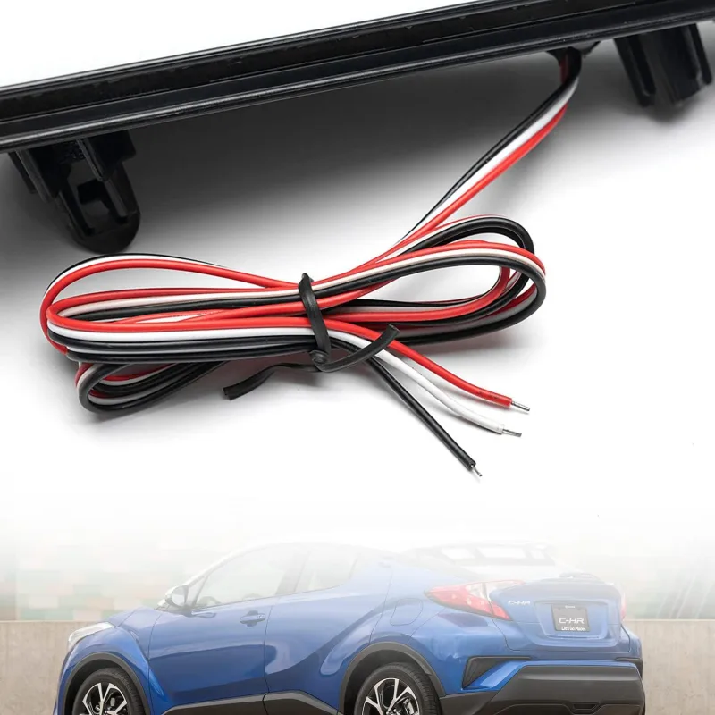 NSLUMO LED Rear Bumper Reflector Marker Lights Compatible w/ 2017-2021 To-yota C-HR Smoked Lens Red Led Bumper Reflector Tail Lamps Rear Fog Lights OEM Replacement