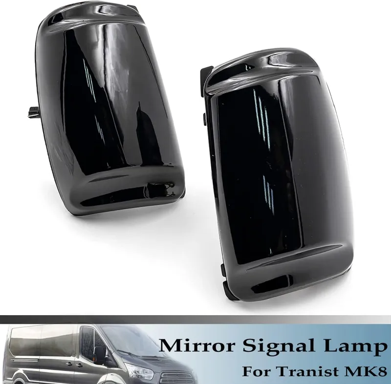NSLUMO Amber LED Side Mirror Marker Lights Compatible w/ 2015-2021 F-ord Transit 150 250 350 Smoked Lens Side Mirror Blinker Turn Signal Indicator Lamp Assembly