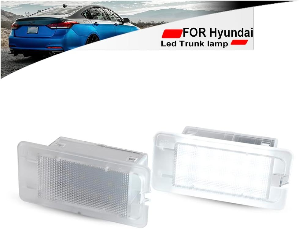 NSLUMO Led Luggage Compartment Light Replacement for 2006-2023 Hyundai Sonata Elantra Kia Forte Optima K5 6000K 18-SMD White Trunk Interior Lamp Bulb OEM Fit