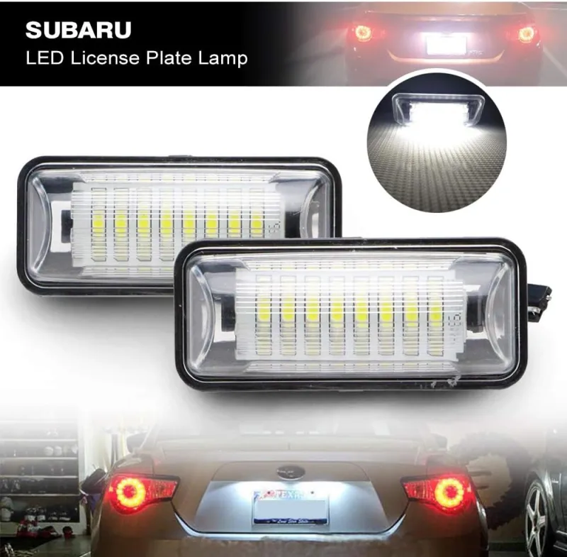 NSLUMO LED License Plate Light for Su'baru BRZ Led Number Plate Lamp Rear Registration Tail License Plate Light Bulb OEM Fit for Su'baru BRZ WRX To'yota 86 GT86 FT86 S'cion FR-S (FT-86 Su'baru)