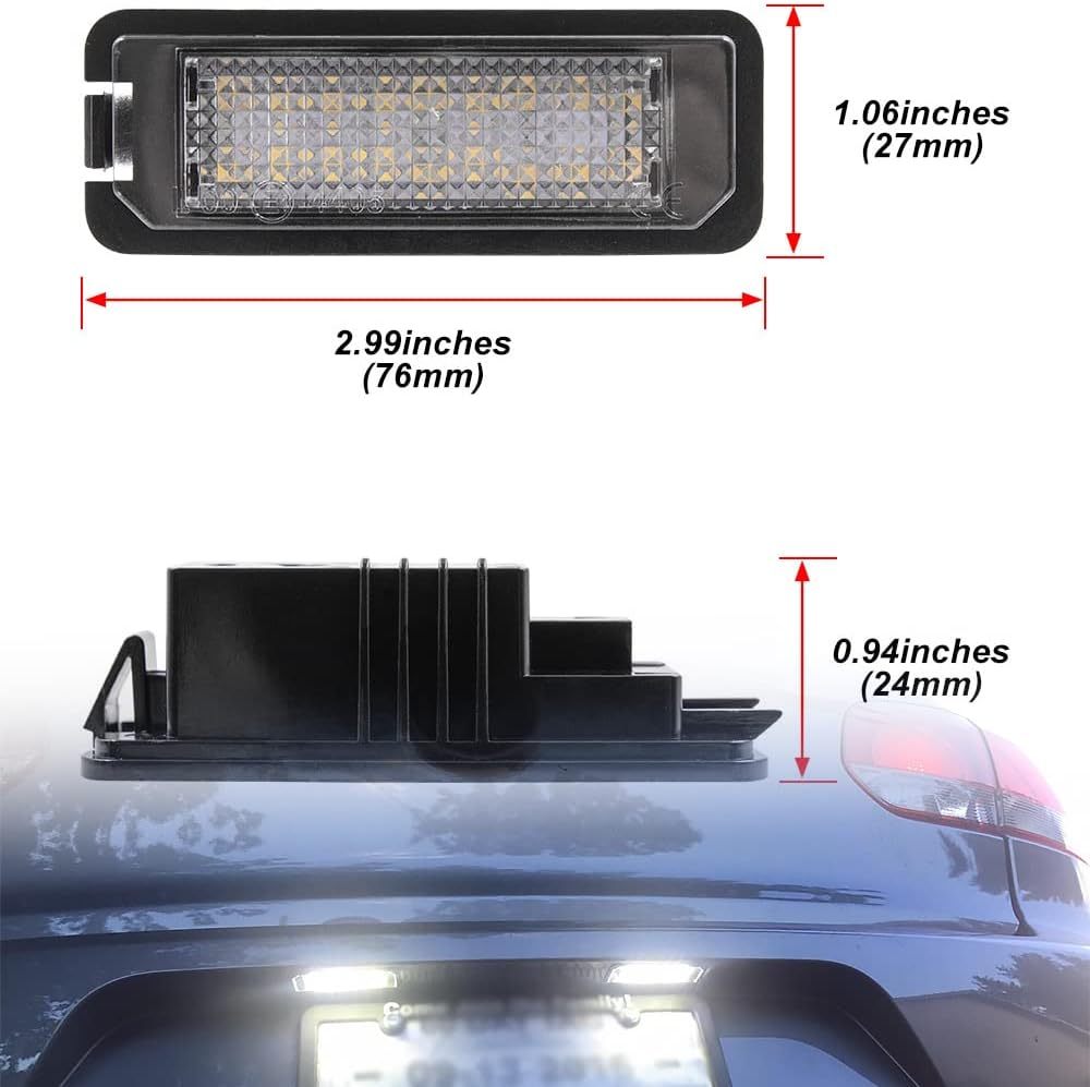 V'W Led License Plate Light Bulb Number Plate Light 12V Canbus Xenon White for V'W Beetle Golf 4 5 6 GTi MK4 MK5 CC Rabbit Eos Phaeton (V'W Golf 4 5 6 GTi MK4 MK5 CC)