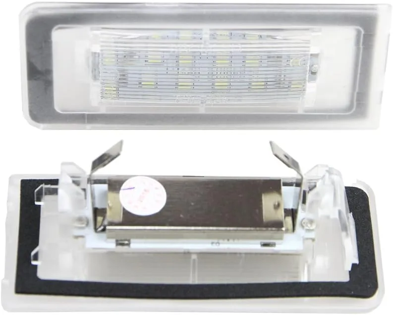 TT Led License Plate Lights Rear Tag OEM Replacement Number Lamp Assembly for Aud TT 8N 1999-2006 Xenon White Light Bulbs