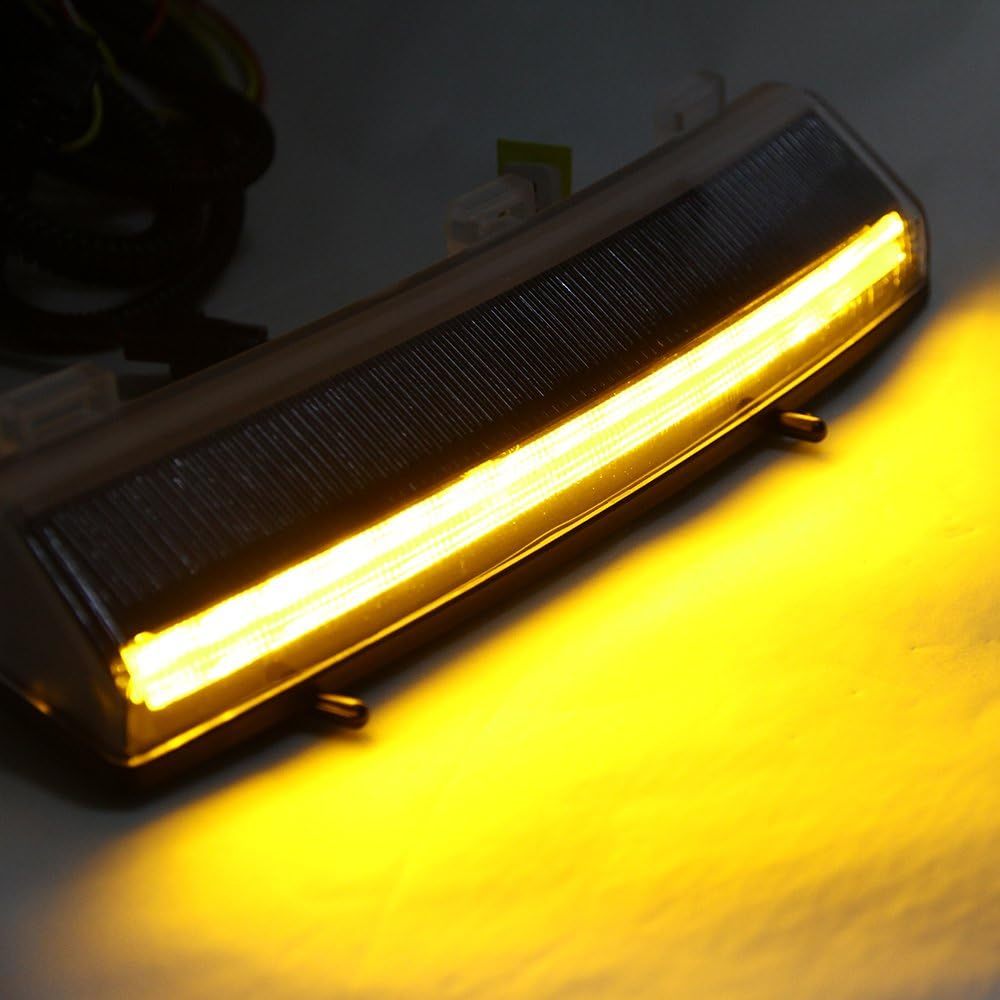 NSLUMO 3D Daylight DRL Led Light Assembly for Ni'ssan 350Z/Z33 06-09 Ultra-bright White LED Daytime Running Lights with Amber/Yellow Turn Signal Light Smoked Lens(2006-2009 Ni'ssan 350Z LCI)
